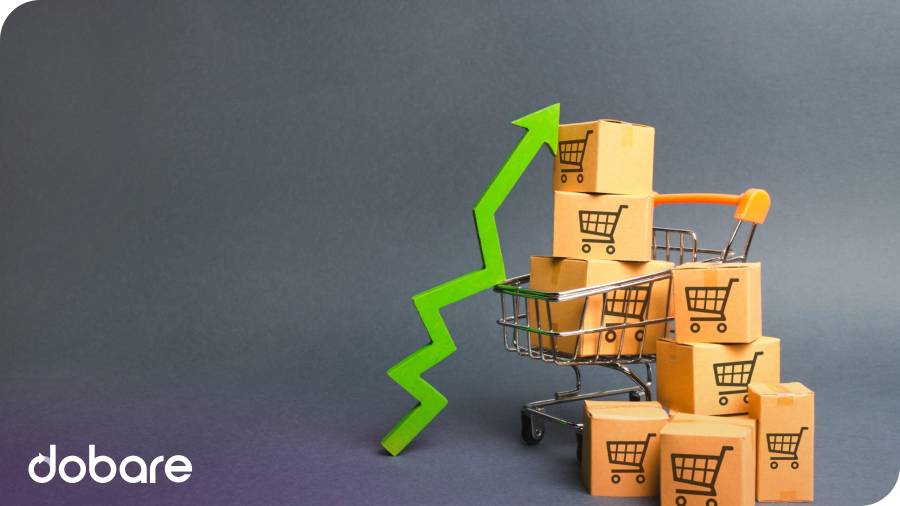 فلش سبز در حال نشان داد نافزایش فروش یک کسب و کار