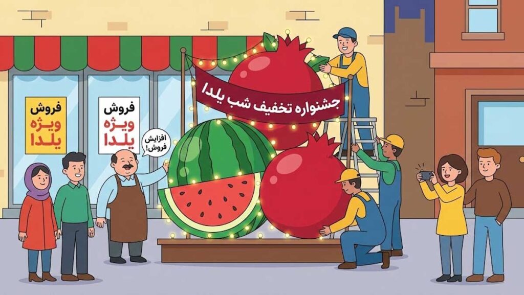 نصب المان شهری برای شب یلدا