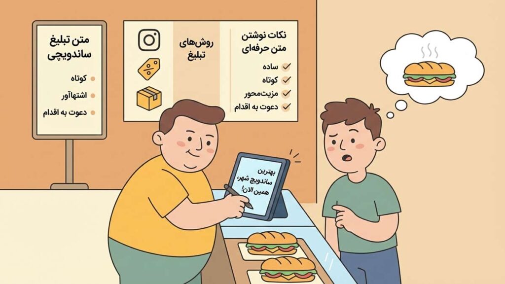 نکات مهم در نگارش متن تبلیغاتی ساندویچی