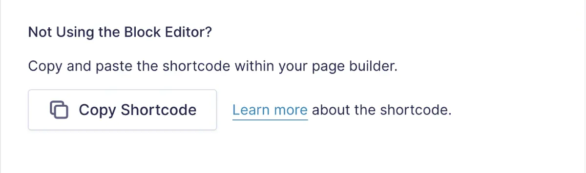 کپی Shortcode فرم برای استفاده در صفحهساز