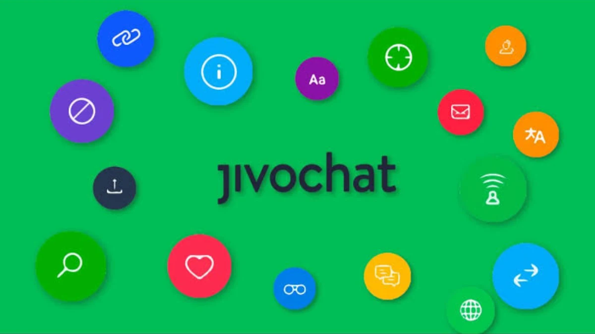 لوگوی JivoChat و نمادهای امکانات ارتباطی