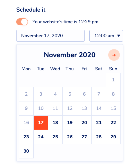تعیین تاریخ و ساعت ارسال خبرنامه با Schedule it