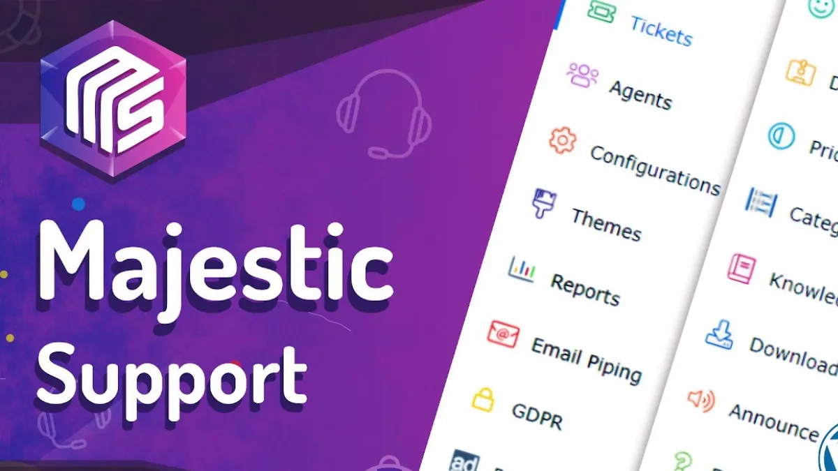 معرفی Majestic Support و بخشهای مدیریت تیکت و کارشناسان